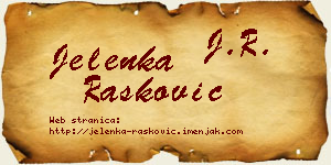 Jelenka Rašković vizit kartica
